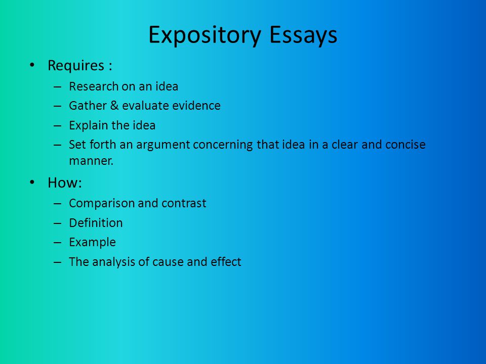 What is exposition?